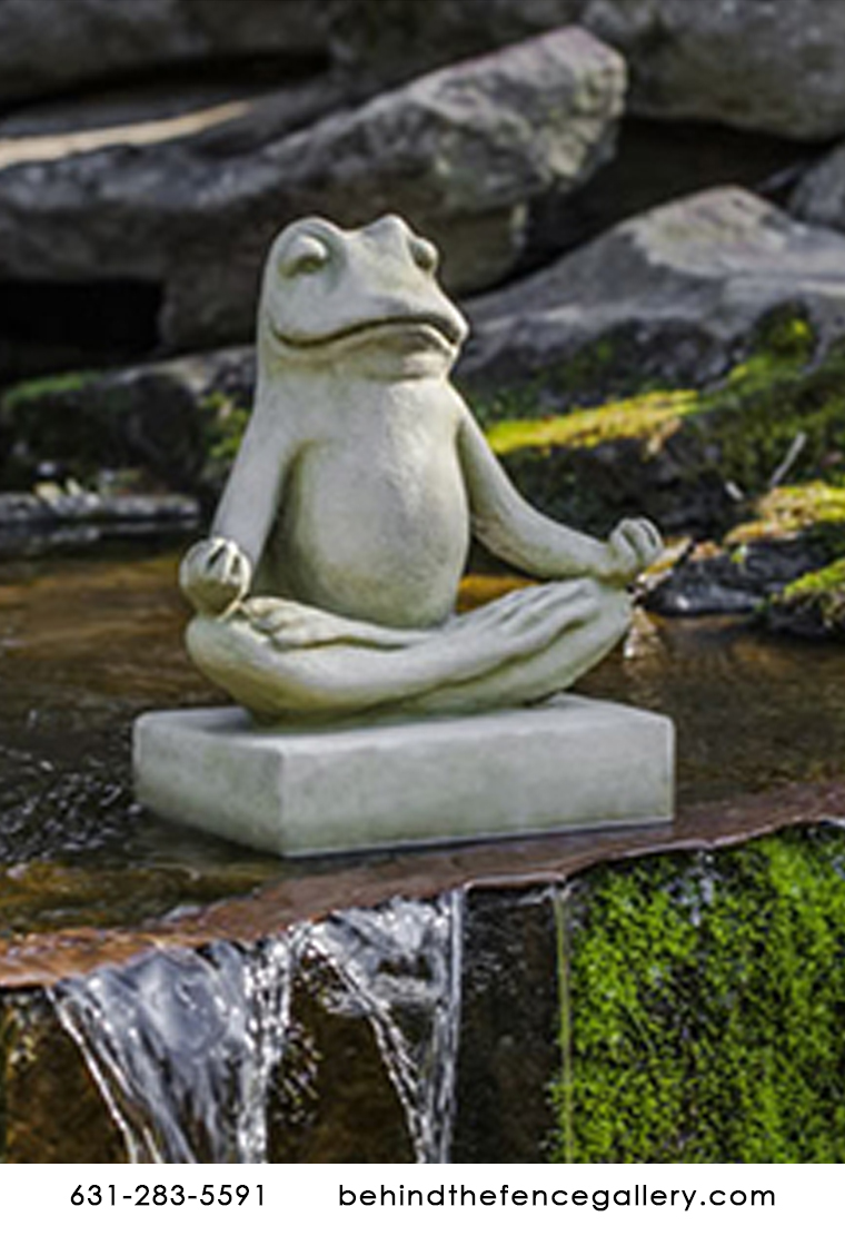 Zen Frog Statue Cast Stone Garden Sculpture Zen Frog Statue Cast Stone Garden Sculpture