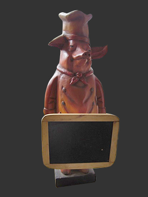 Mr. Pig Chef with Menu Mr. Pig Chef with Menu