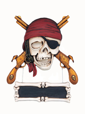 Pirate Skull with Guns Wall Decor Pirate Skull with Guns Wall Decor