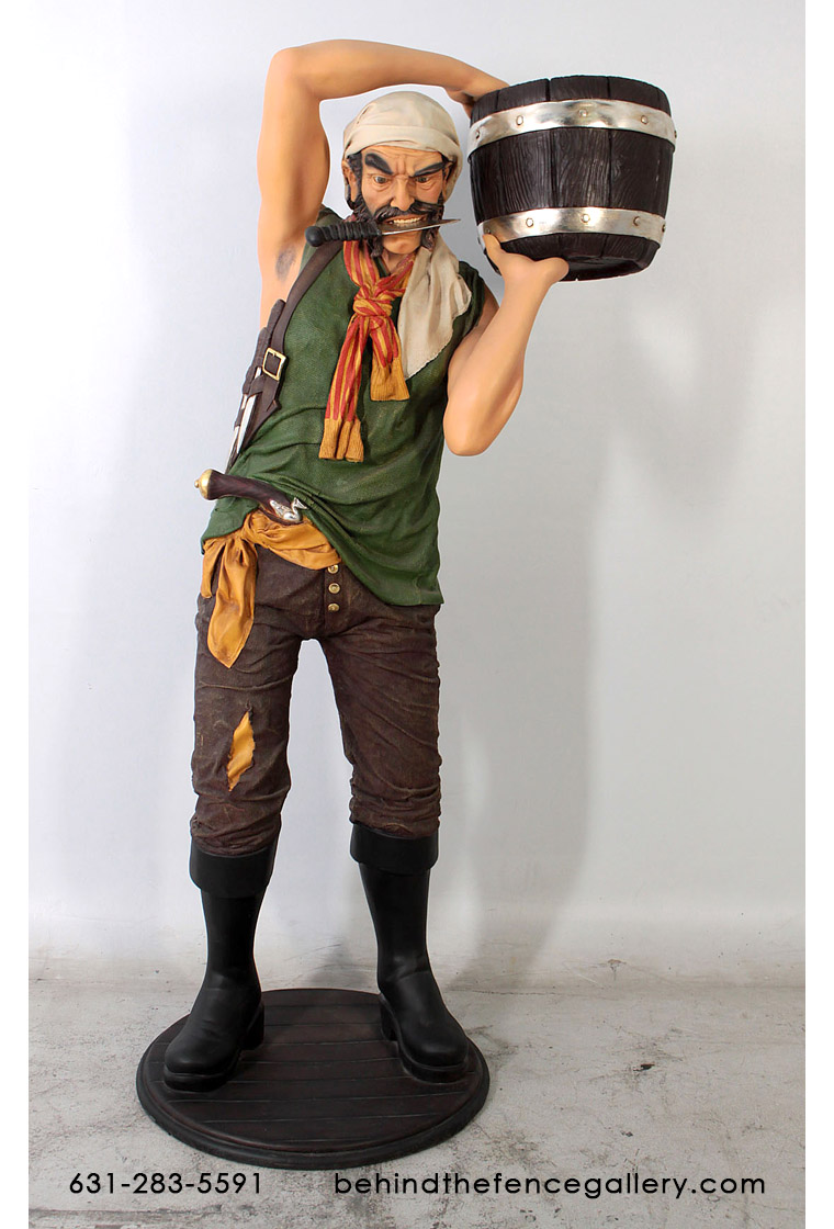 Pirate with Barrel Statue Type A Pirate with Barrel Statue Type A