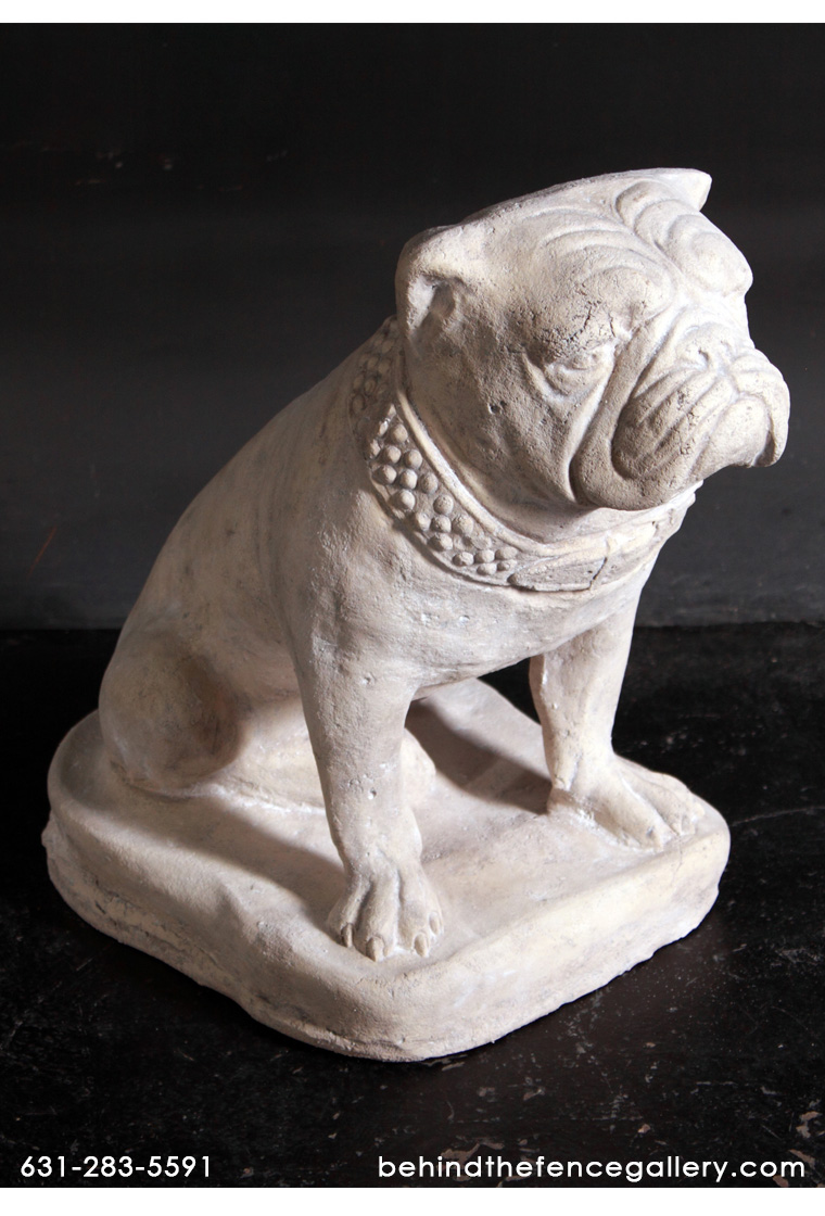 Bulldog Statue in Roman Stone Finish Bulldog Statue in Roman Stone Finish