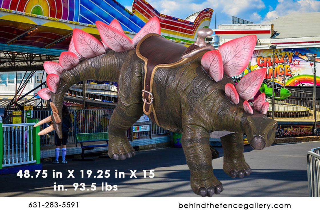 Dinosaur Statue Stegosaurus With Saddle To Ride Dinosaur Statue Stegosaurus With Saddle To Ride