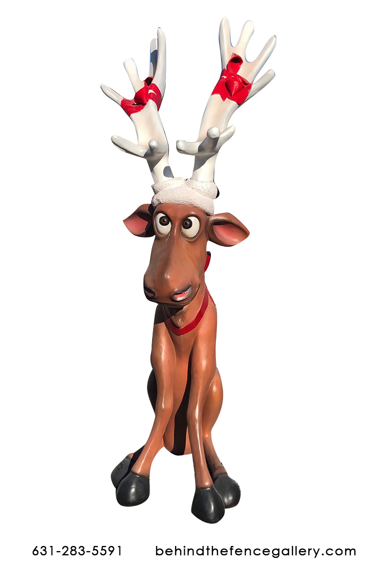 Sitting Reindeer Statue - 5ft. Sitting Reindeer Statue - 5ft.