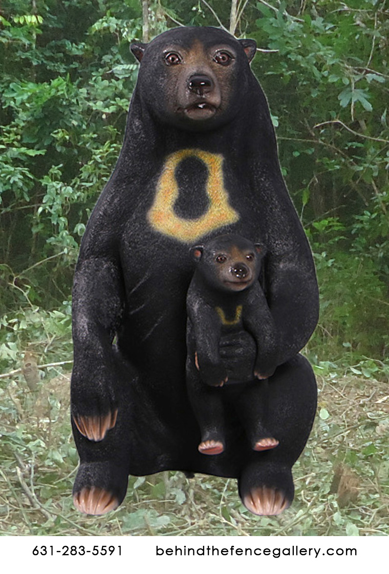 Sun Bear with Cub Statue Sun Bear with Cub Statue