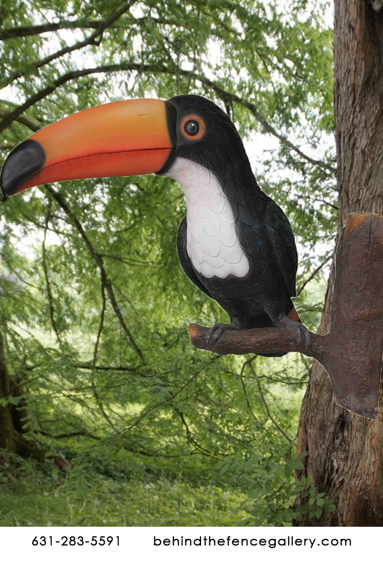 Toucan on Branch Statue