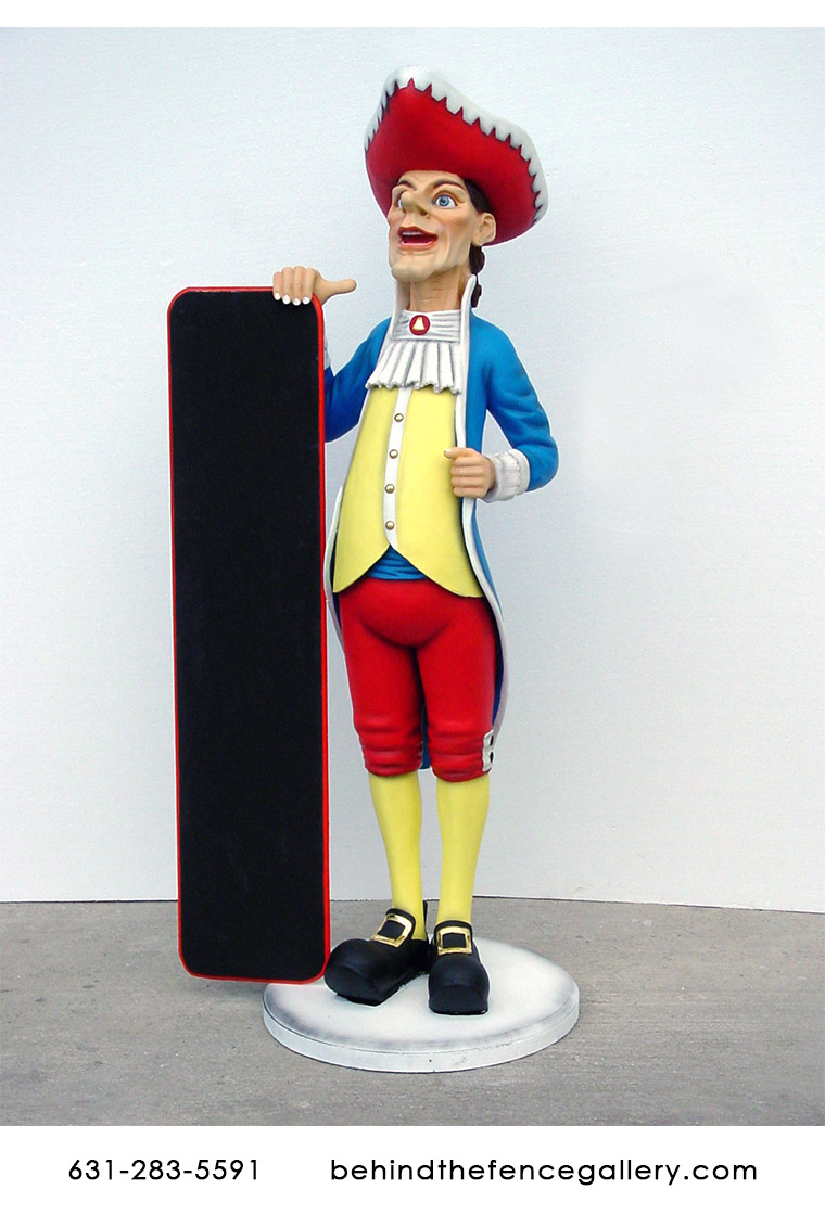 Victorian Butler Statue w Black Board Victorian Butler Statue w Black Board