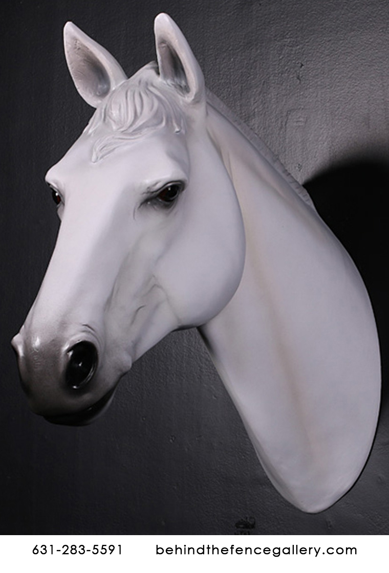 White Horse Head Wall Mount White Horse Head Wall Mount