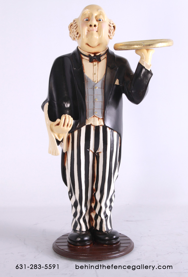 Wine Waiter Statue with Tray Wine Waiter Statue with Tray