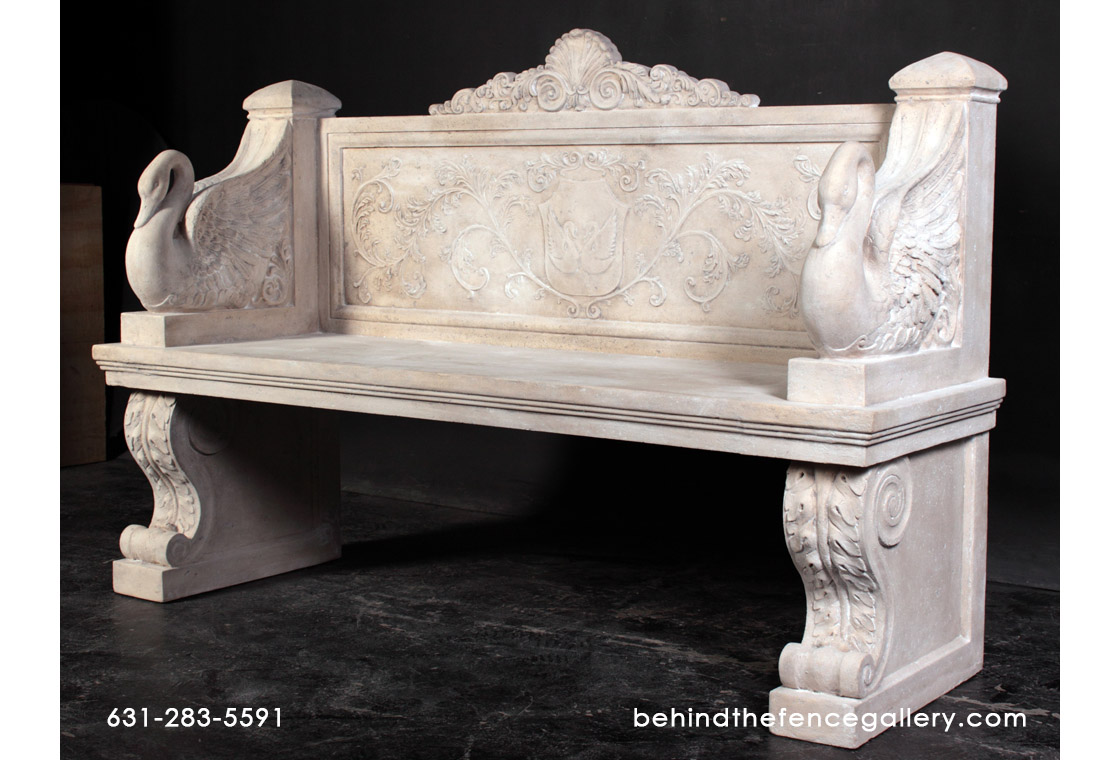 Vicenza Bench in Roman Stone finish Vicenza Bench in Roman Stone finish