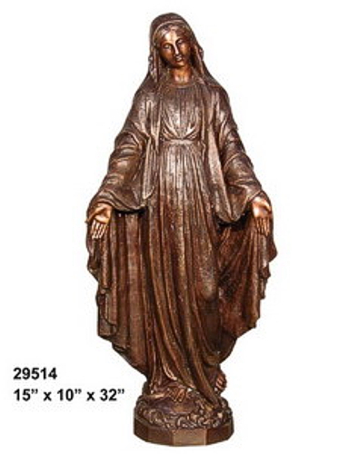 Bronze Virgin Mary Blessed Mother Statues Bronze Virgin Mary Blessed Mother Statues