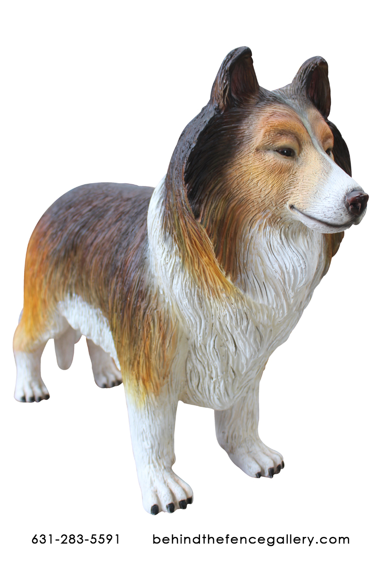 Life Size Rough Collie Dog Statue Life Size Rough Collie Dog Statue