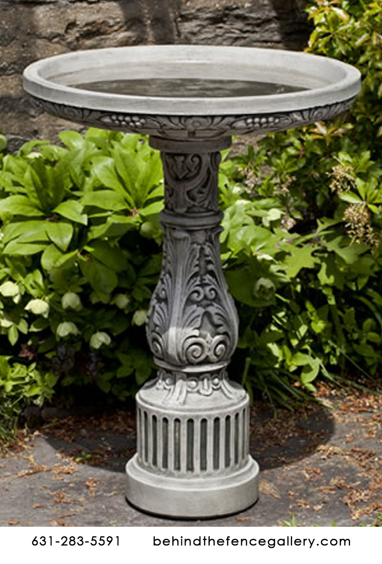 Cast Stone Smithsonian Cottage Garden Birdbath Statue Cast Stone Smithsonian Cottage Garden Birdbath Statue