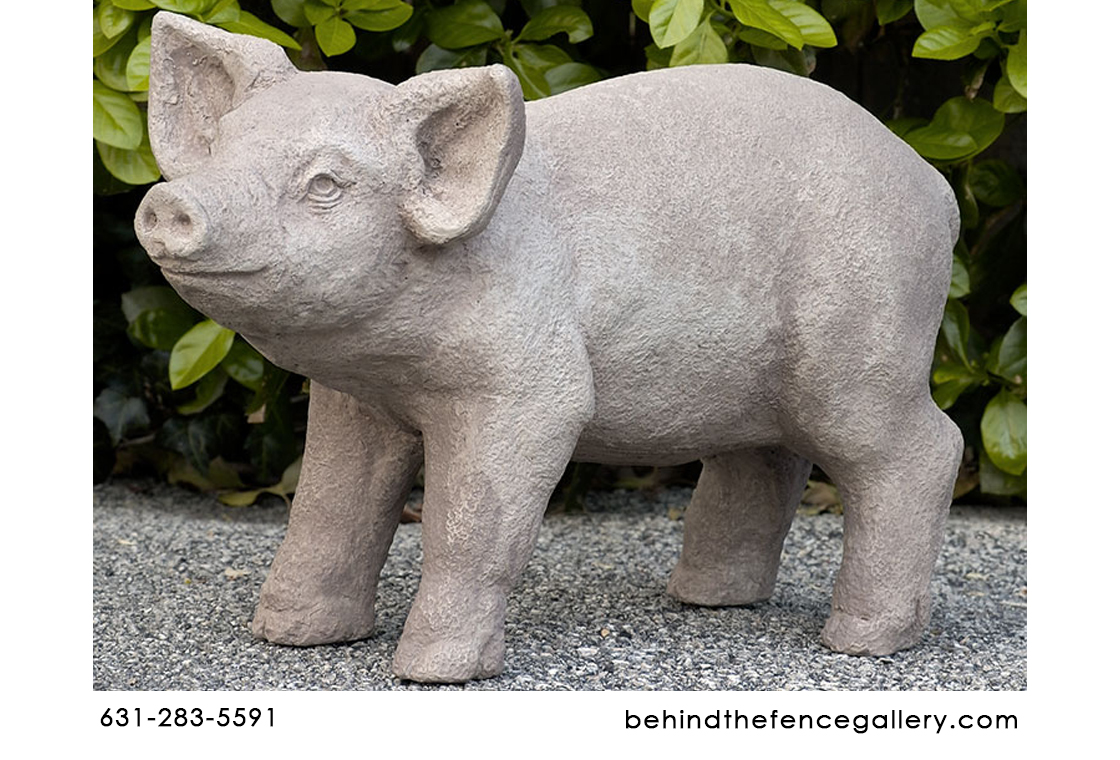 Curly Pig Cast Stone Statue Curly Pig Cast Stone Statue