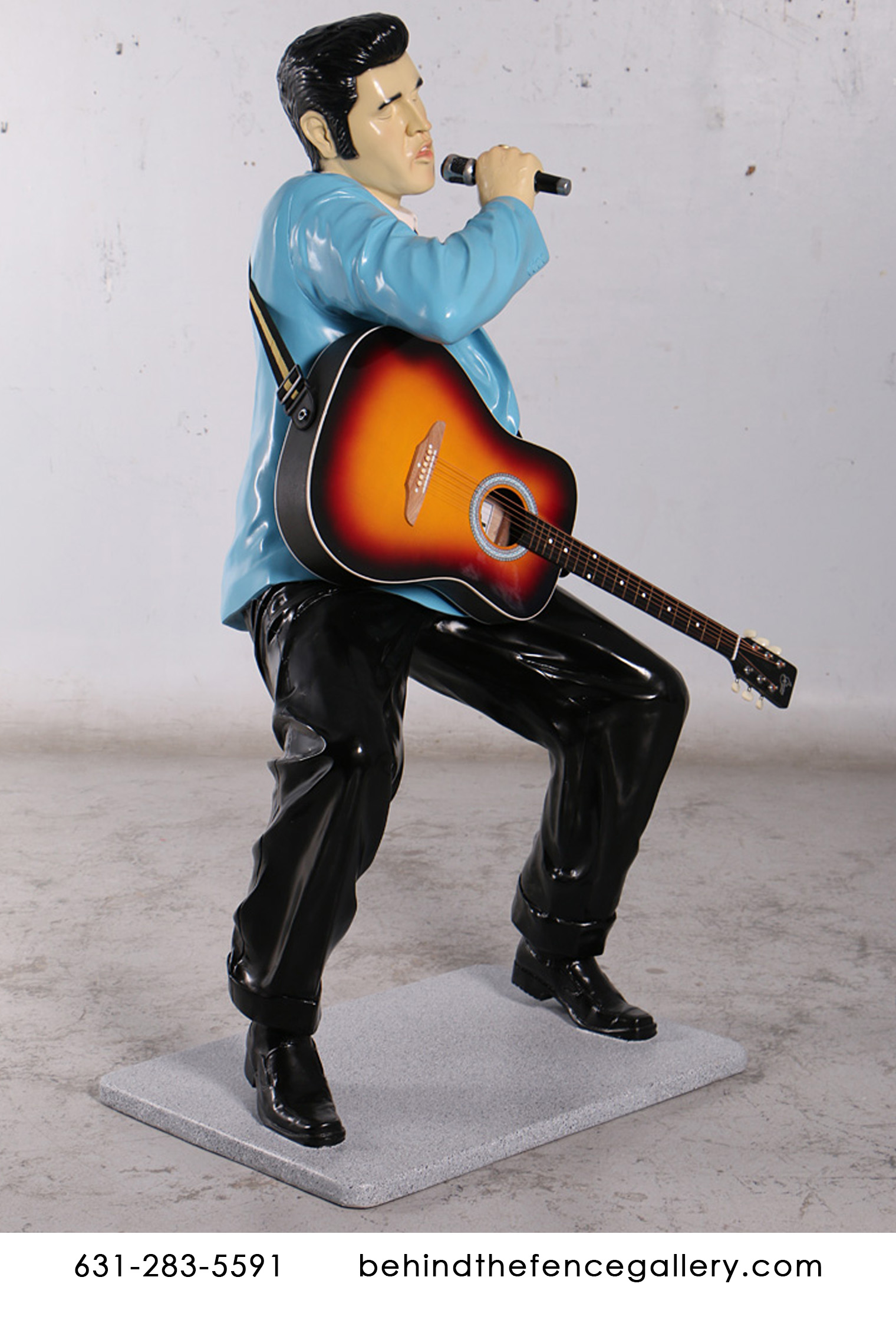 Elvis with Guitar and Mic Statue 6ft Elvis with Guitar and Mic Statue 6ft