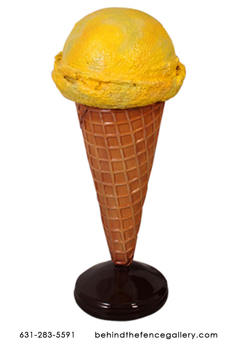 Lemon Hard Scoop Ice Cream Cone Statue Lemon Hard Scoop Ice Cream Cone Statue