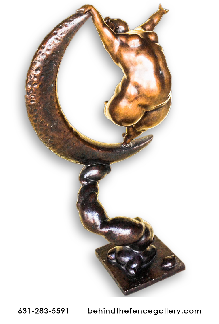 Bronze Fat Lady On Moon Bronze Fat Lady On Moon