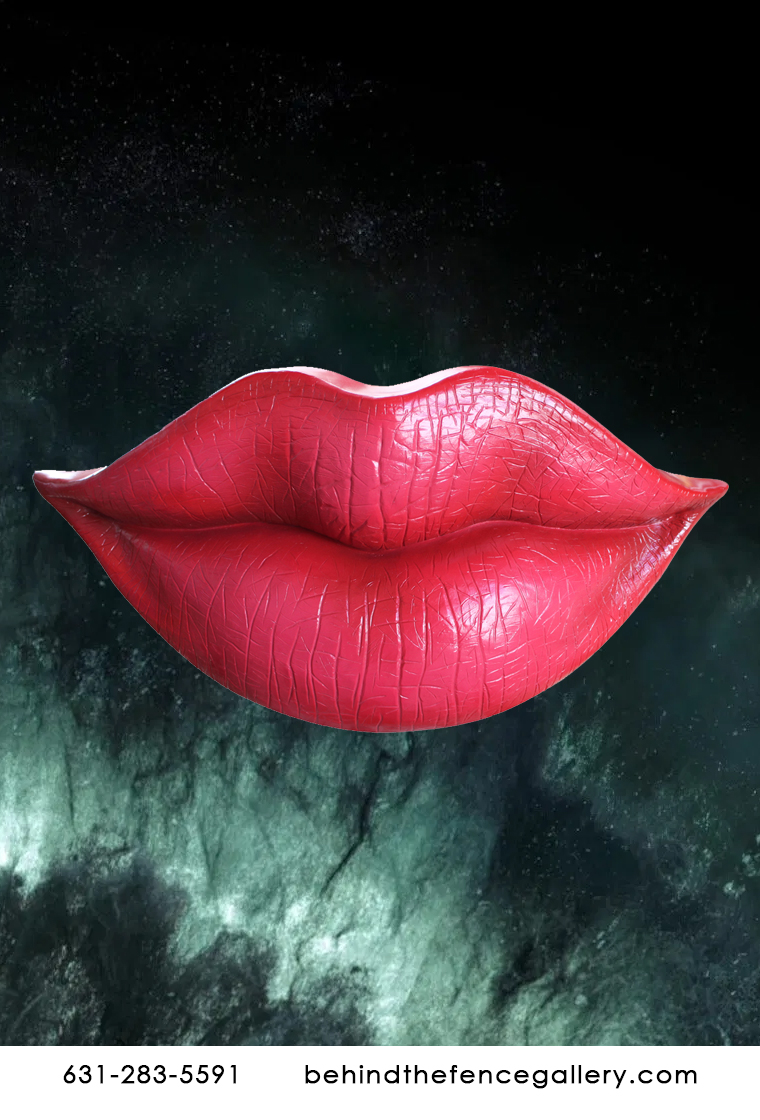 Wall Mounted Red Lips Statue Wall Mounted Red Lips Statue