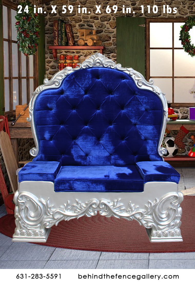 Santa Throne in Blue and Silver Santa Throne in Blue and Silver