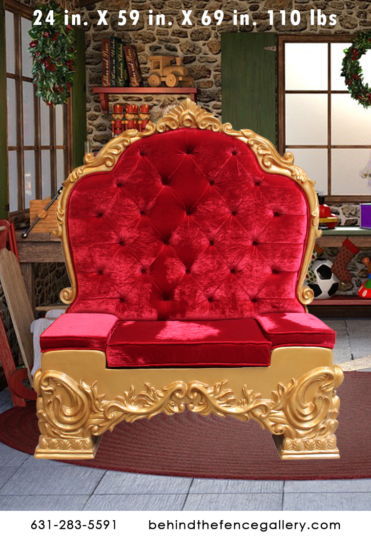 Santa Throne in Red and Gold Santa Throne in Red and Gold