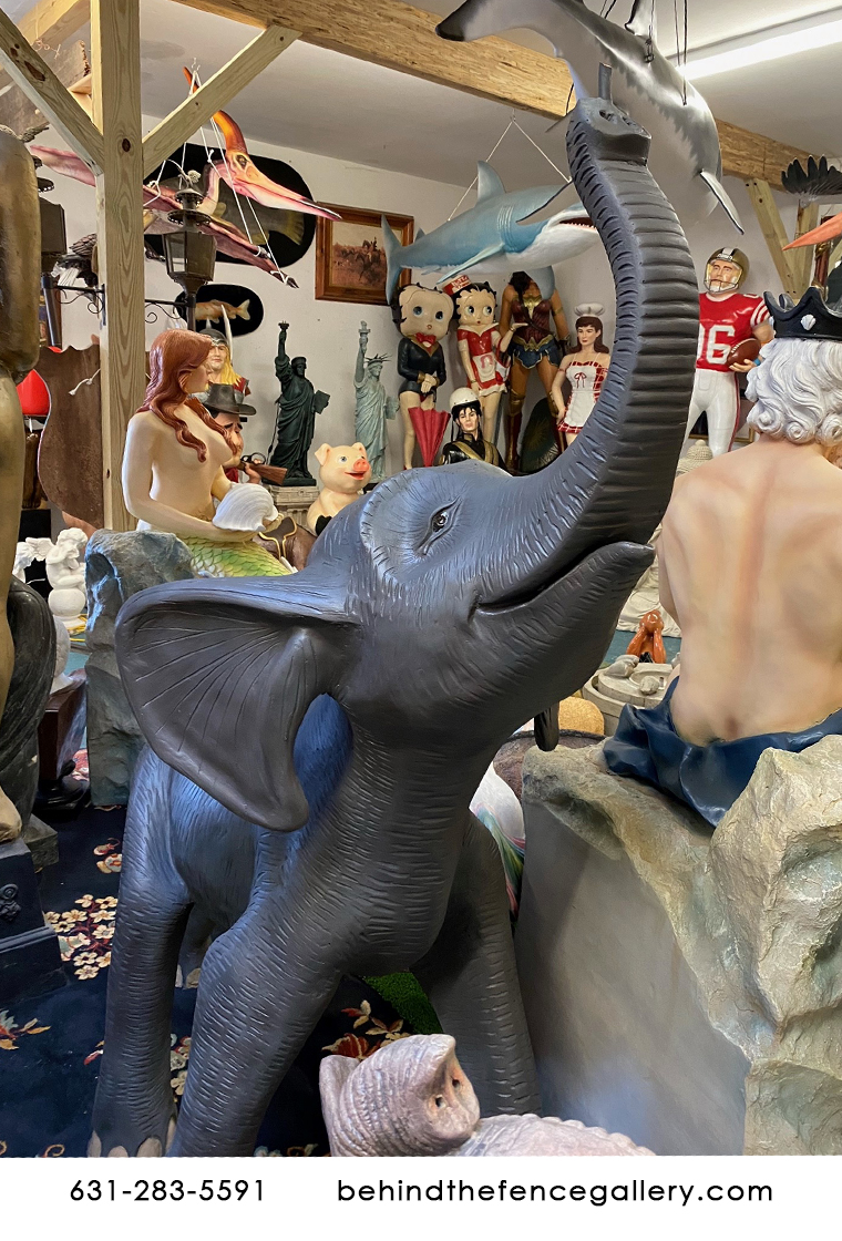 6 ft Tall Elephant Trunk Up Fountain Statue 6 ft Tall Elephant Trunk Up Fountain Statue