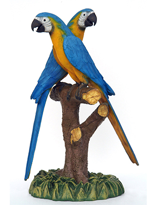 Blue Gold Macaw Lover 3ft. / Fiberglass Blue Gold Macaw Lover 3ft. / Fiberglass