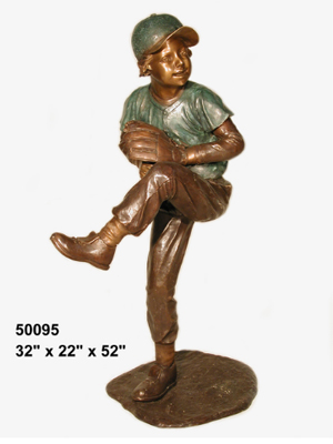 Bronze Baseball Pitcher Bronze Baseball Pitcher