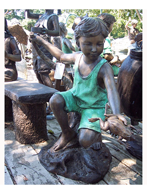 Bronze Boy with Frog Bronze Boy with Frog