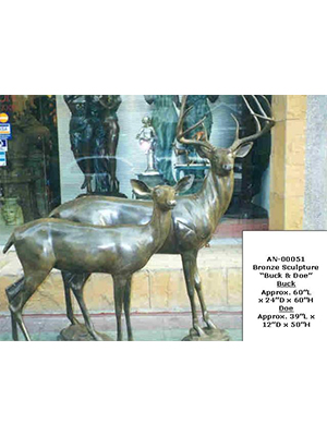 Bronze Buck and Doe Bronze Buck and Doe