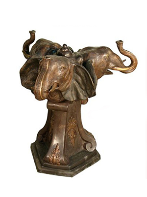 Bronze 3 Elephant Table Base Bronze 3 Elephant Table Base