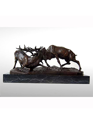 Bronze Fighting Elks Bronze Fighting Elks
