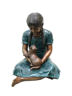 Bronze Girl with Cat Bronze Girl with Cat