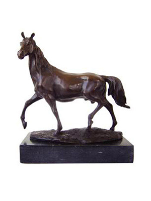 Bronze Horse with Marble Base Bronze Horse with Marble Base