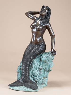 Bronze Mermaid on a Rock Fountain Bronze Mermaid on a Rock Fountain