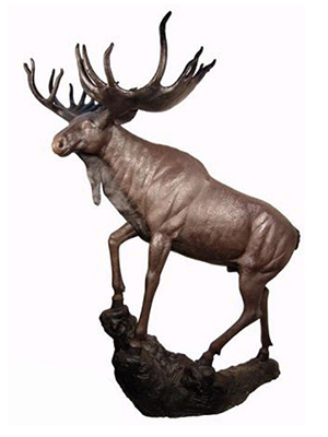 Bronze Moose standing on a Rock Bronze Moose standing on a Rock