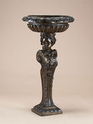 Bronze Pedestal Fountain Child Facing Right Bronze Pedestal Fountain Child Facing Right