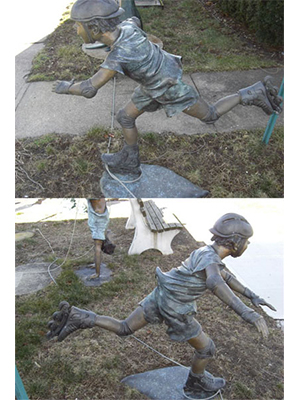 Bronze Roller Blade Boy Bronze Roller Blade Boy