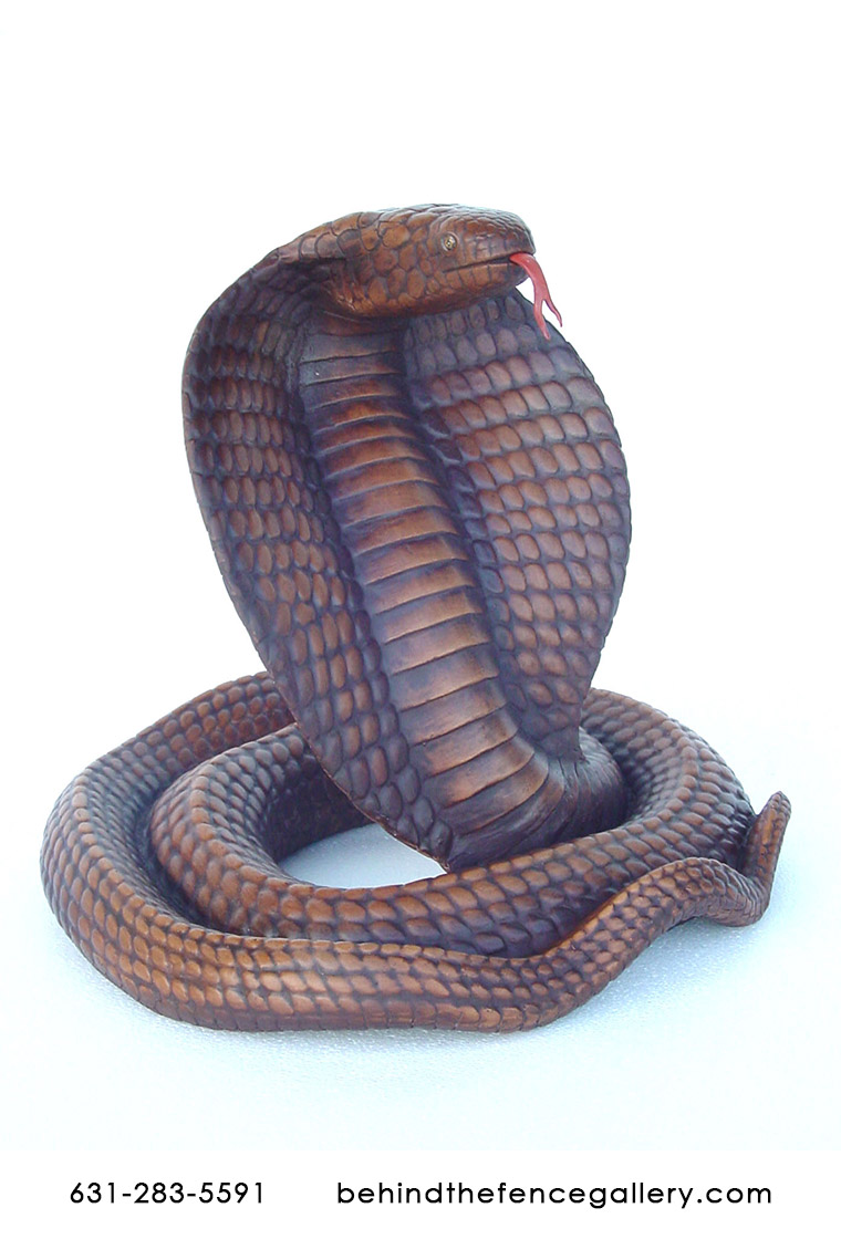 Brown King Cobra Statue Brown King Cobra Statue
