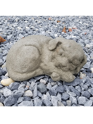 Sleeping Dog Small Cast Stone Garden Sculpture Sleeping Dog Small Cast Stone Garden Sculpture