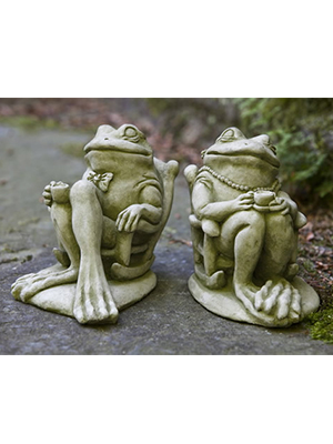 Cast Stone Frog Couple Cast Stone Frog Couple