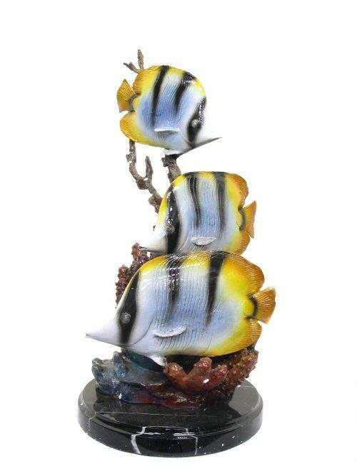 Butterflyfish with Marble Base Butterflyfish with Marble Base