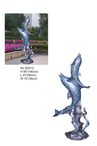 Two Dolphins Fountain 56"H Two Dolphins Fountain 56"H