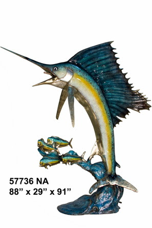 Bronze Swordfish Fountain Bronze Swordfish Fountain