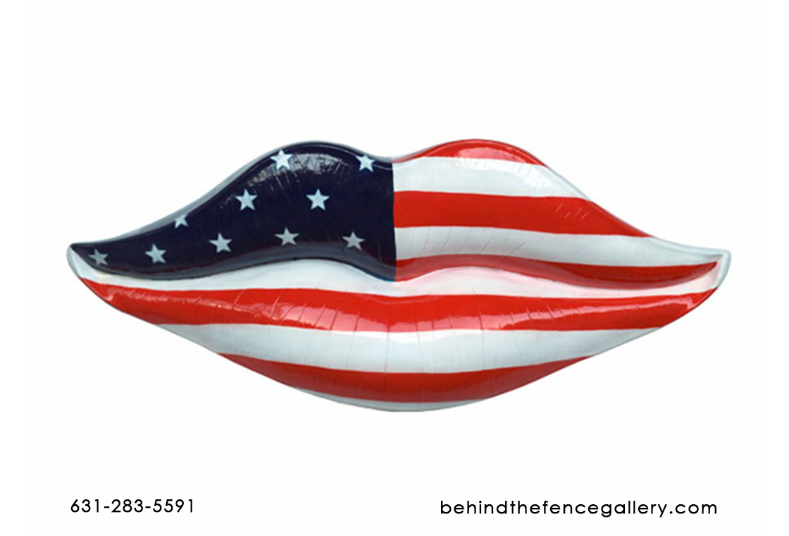 American Flag Lips Wall Decor American Flag Lips Wall Decor