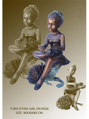 Ballerina Girl Sitting on Rose Ballerina Girl Sitting on Rose