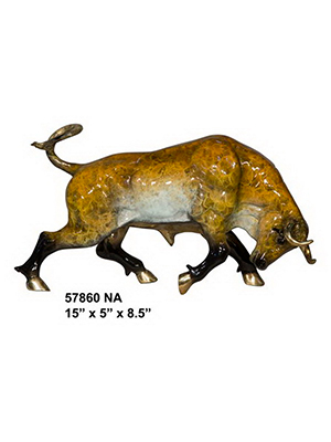 Bronze Bull Face Down Bronze Bull Face Down