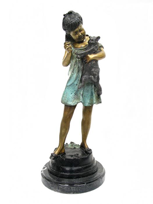 Bronze Girl with Cat Bronze Girl with Cat