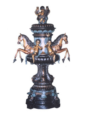 Horse Head & Cherub Fountain Horse Head & Cherub Fountain