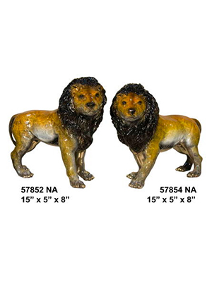 Bronze Lion Pair (Left and Right) Bronze Lion Pair (Left and Right)