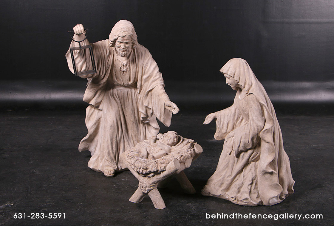 Catholic Nativity Set in Roman Stone Finish Catholic Nativity Set in Roman Stone Finish