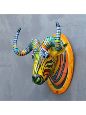 Pop Art Wildebeest Head Pop Art Wildebeest Head